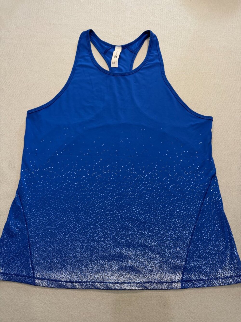 All in Motion Women’s L Blue Reflective Speckle Racerback Athletic Tank